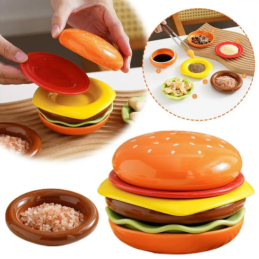 Hamburger Plate Set Burger 6 Layers