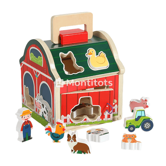 Montitots Montessori Wooden Farmhouse