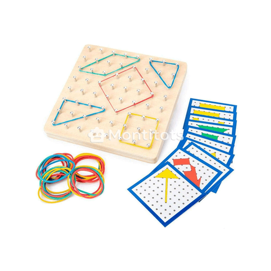 Montitots Montessori Wooden Geoboard