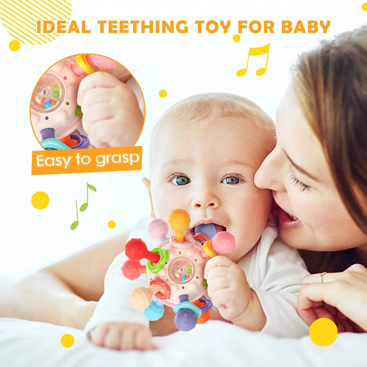 baby teething toy family time