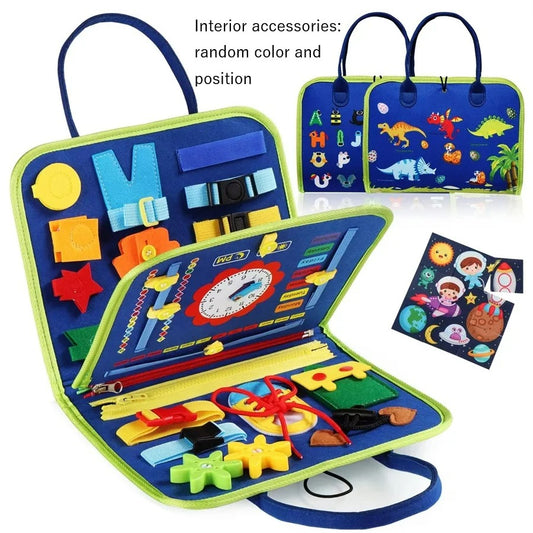 montessori busy board blue 2