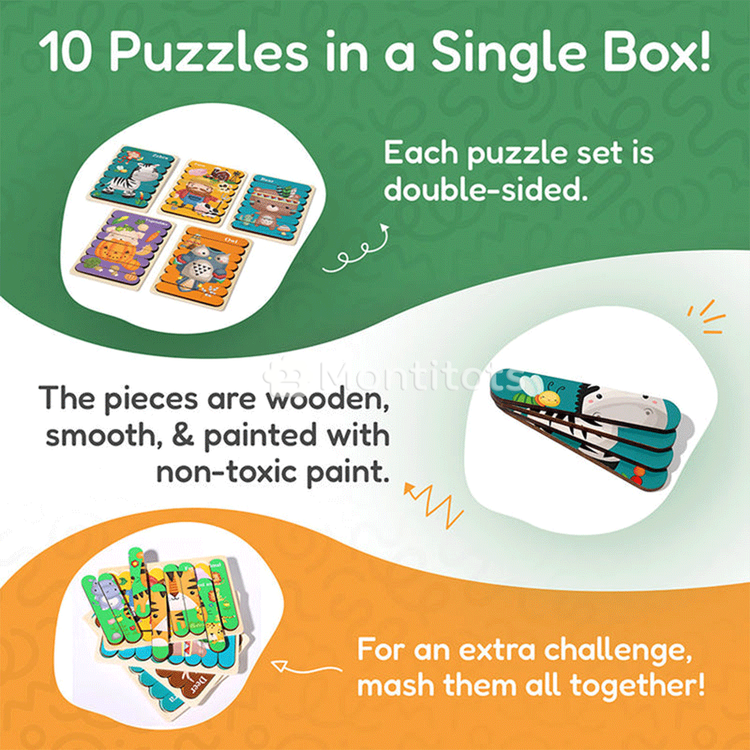 Montessori Double-Sided Puzzles photo 15