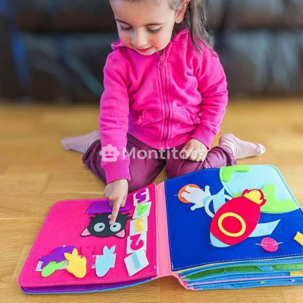 Montessori Story Book in pink and blue