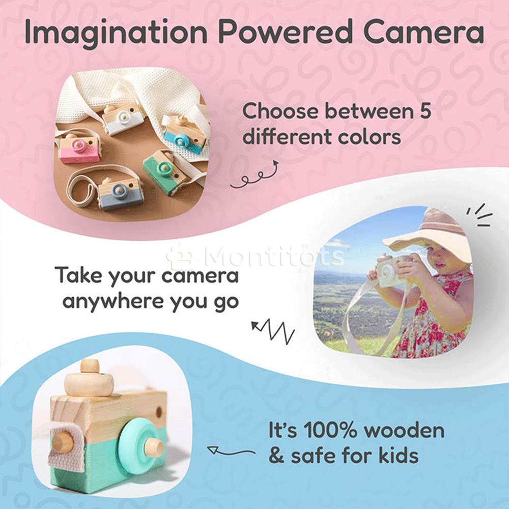 Montessori Wooden Camera in details