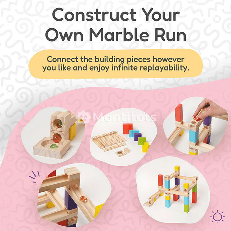 Montessori Wooden Marble Run photo4