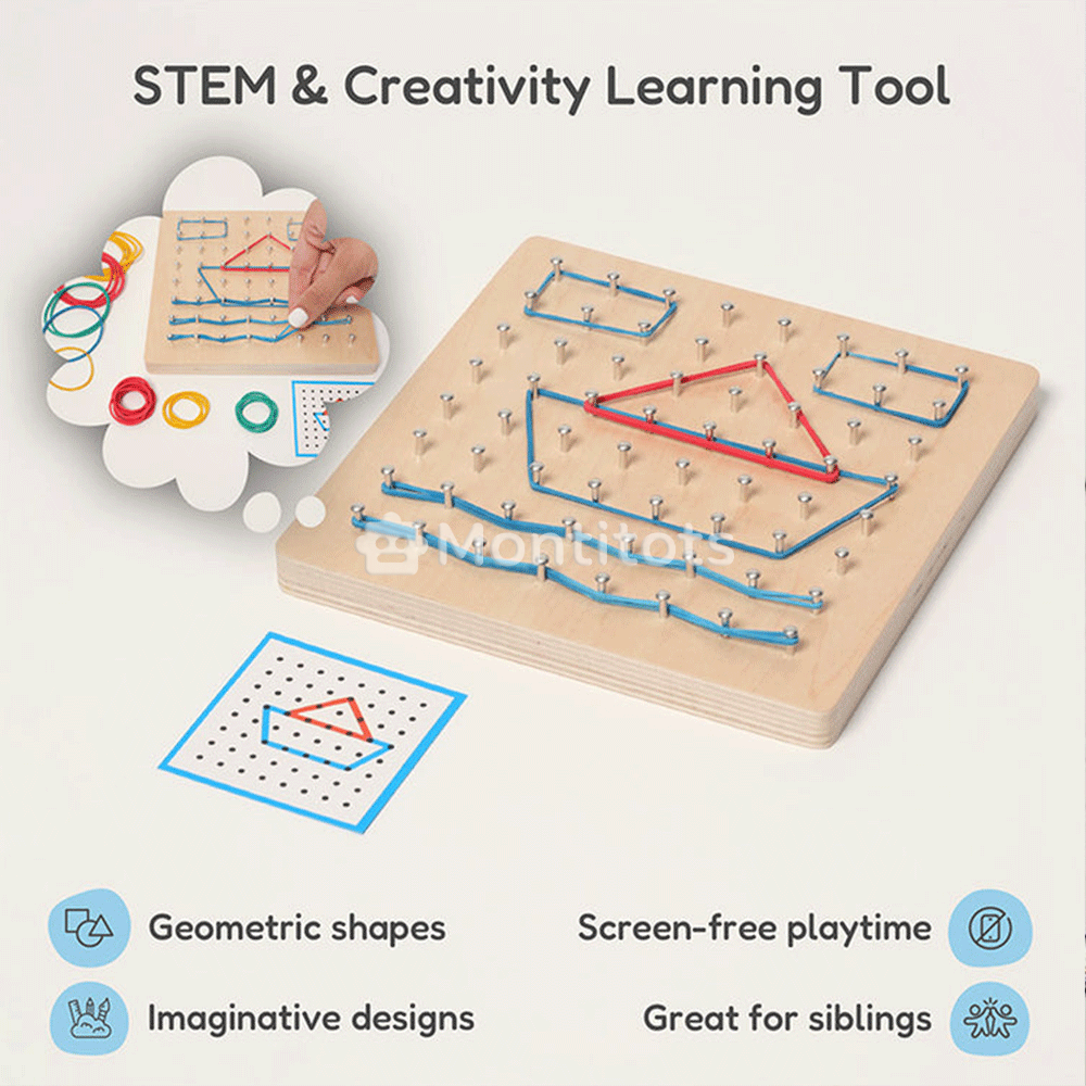 the advantages of Montessori Wooden Geoboard