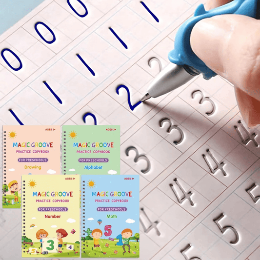 Tracing Book Reusable Handwriting Practice with Disappearing Ink & Grooves